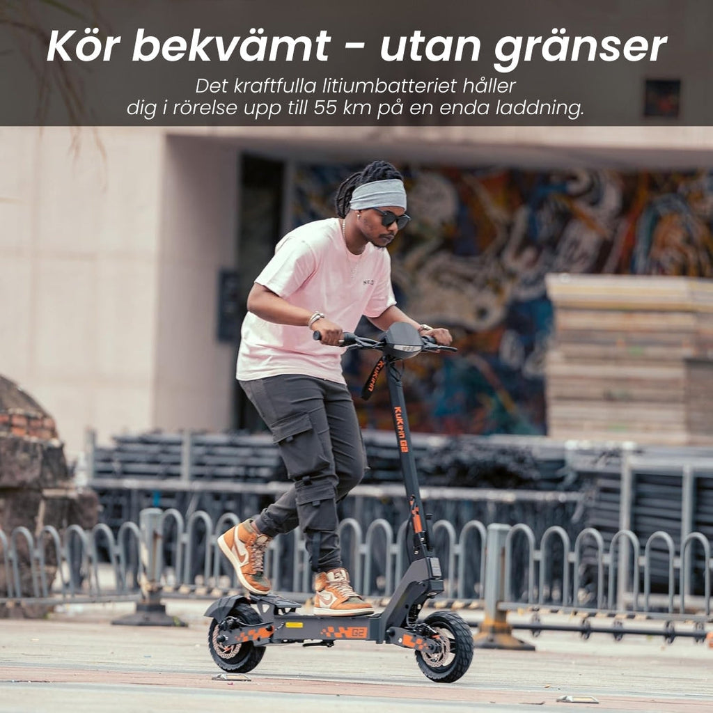 2025 KuKirin G2 Elscooter | Räckvid 55km - Maxhastighet 45km/h