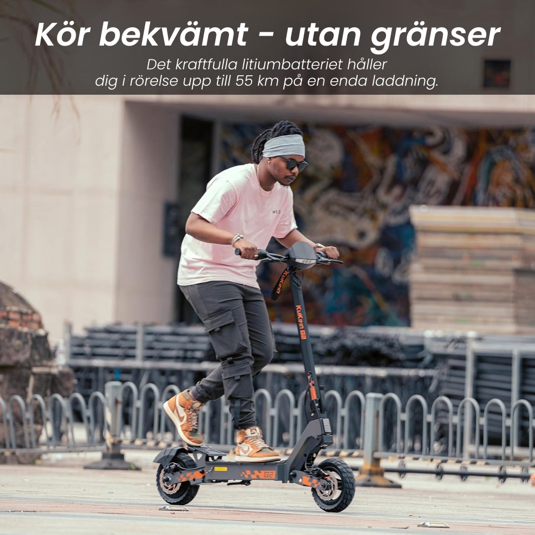 2025 KuKirin G2 Elscooter | Räckvid 55km - Maxhastighet 45km/h