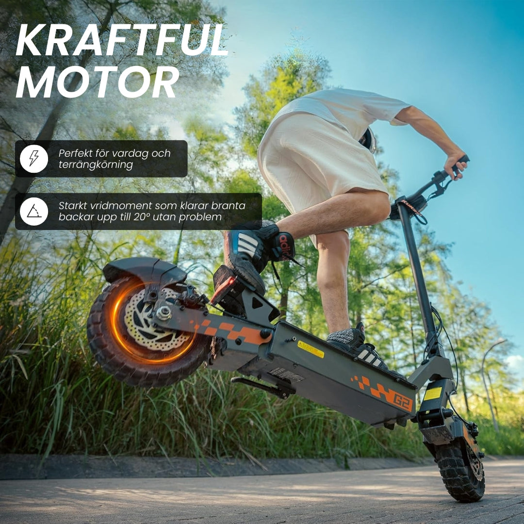 2025 KuKirin G2 Elscooter | Räckvid 55km - Maxhastighet 45km/h