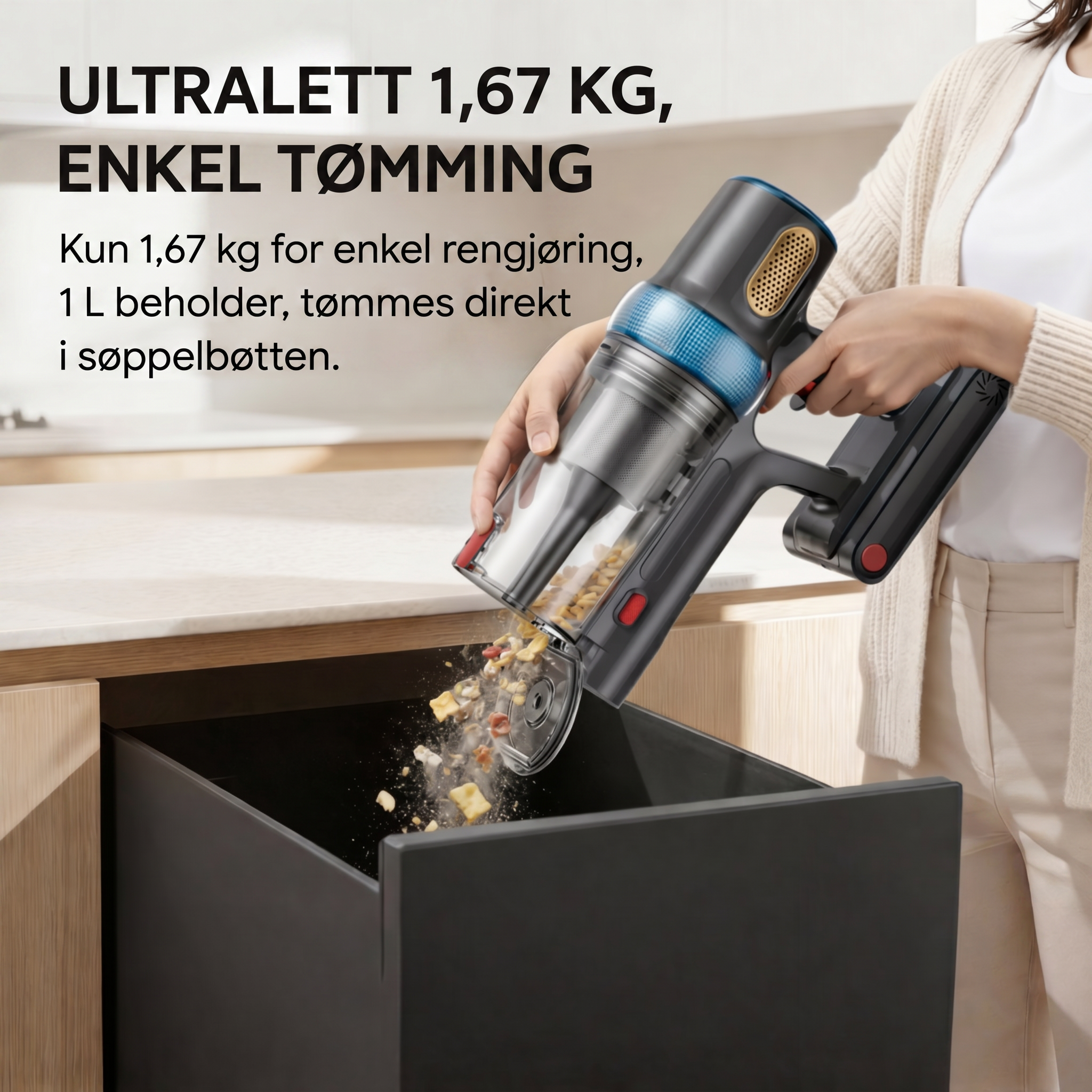 Maxlager P20 ledningsfri støvsuger - 120 AW - 1,67 kg - skaftstøvsuger