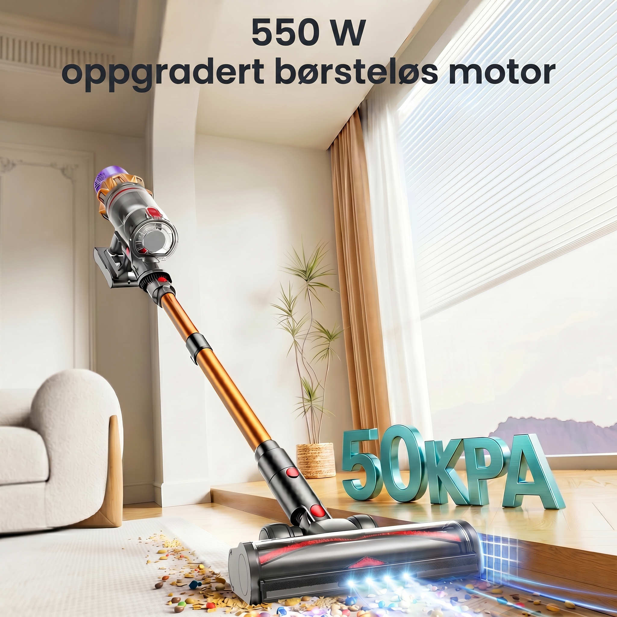 Maxlager Ultra X7 - 550 W - 50 kPa avanceret ledningsfri støvsuger 2026 - skaftstøvsuger