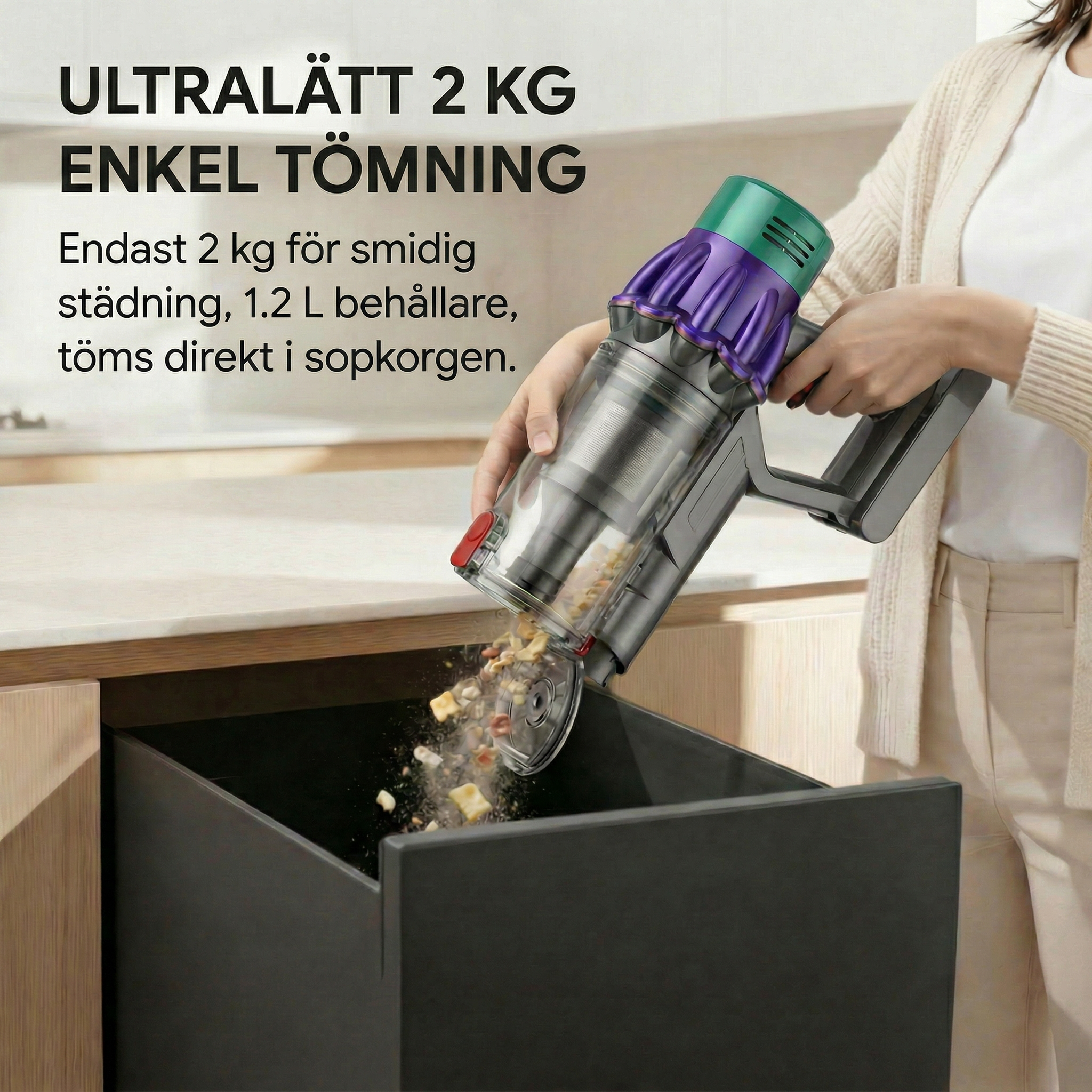 Maxlager V22 - 650W – 55 kPa Avansert Ledningsfri Støvsuger - Skaftstøvsuger