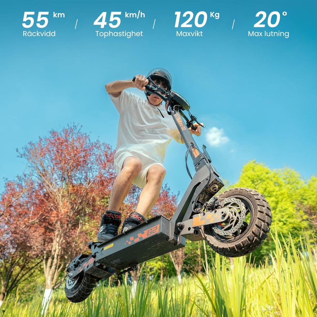 2025 KuKirin G2 Elscooter | Räckvid 55km - Maxhastighet 45km/h